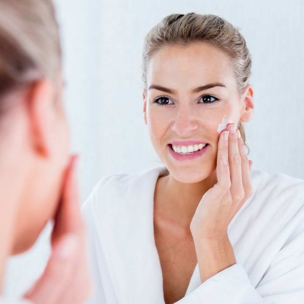 Collagen building facial routine for sensitive skin