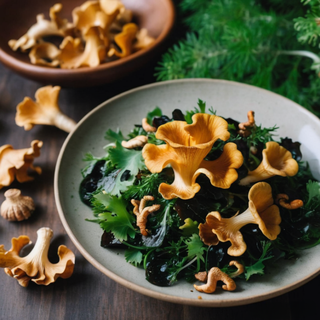 Chanterelle being used in food