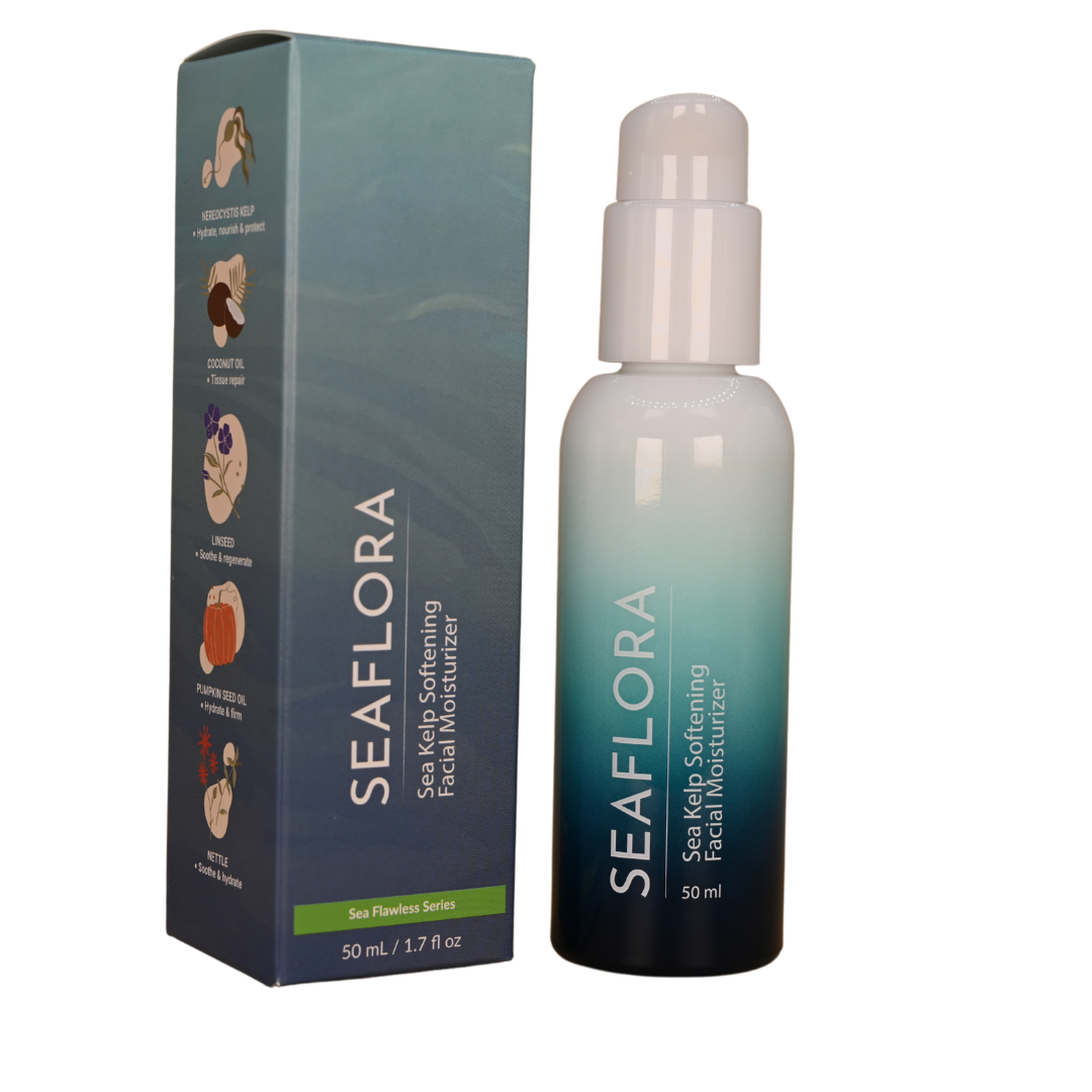seaweed serum for sensitive and reactive skin. Help heal and repair damaged skin with a gentle food grade moisturizer by Seaflora