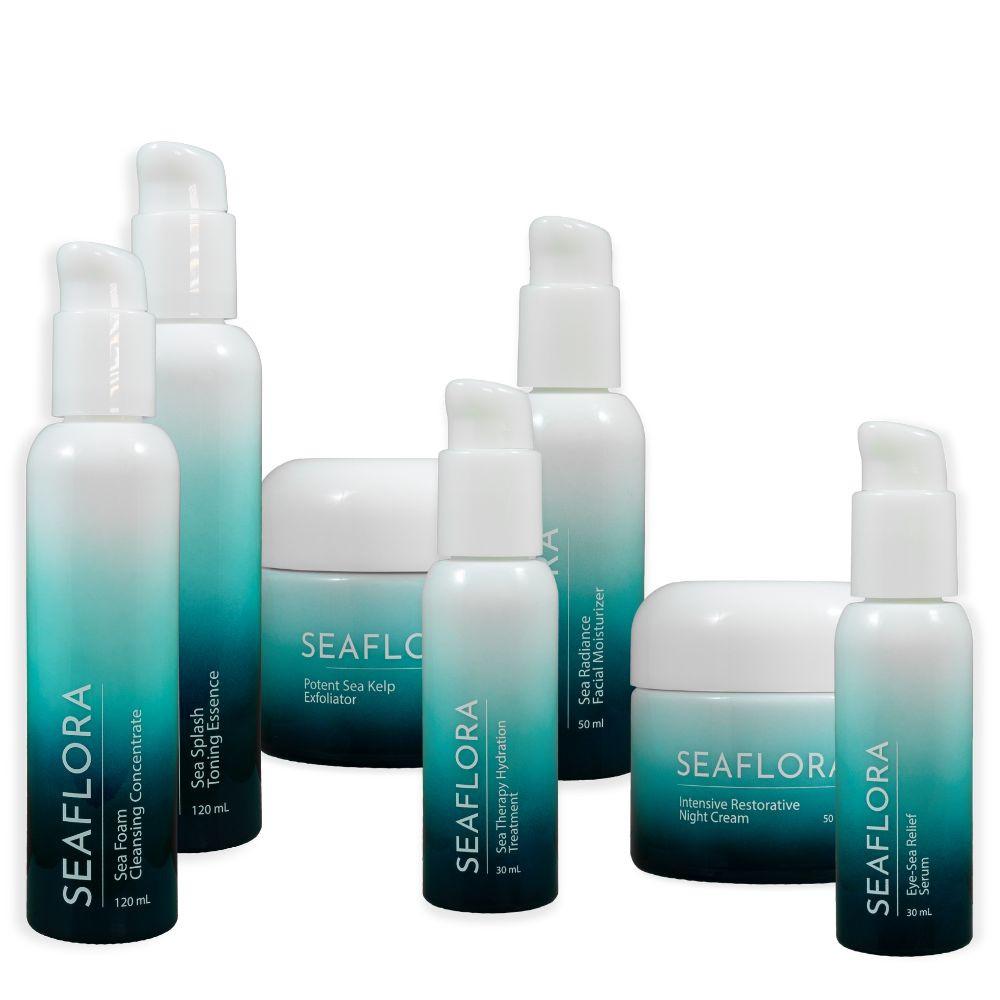 Seaflora Ultimate Hydration Facial Routine with seven full-size skincare products